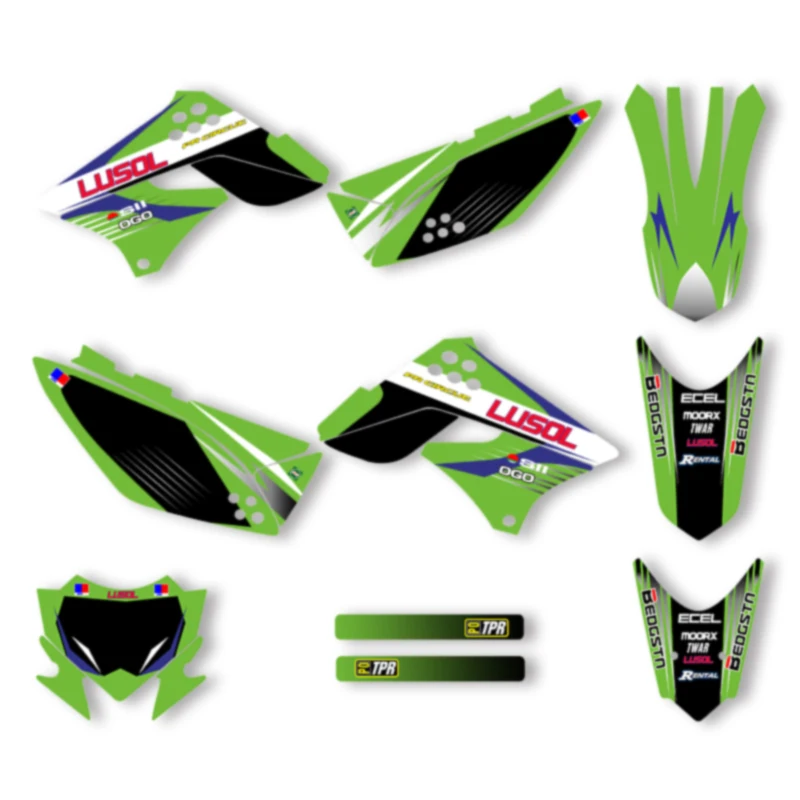 

SPACE Motorcycle Graphics Decals Stickers for KAWASAKI 2013 2014 2015 KLX125 150 Decals Stickers Kits 004
