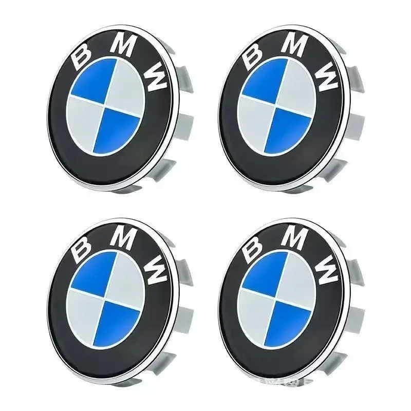 4 pezzi di coprimozzi da 56mm e 68mm con logo, adatti per BMW Serie 3, 5, 6, 7, 1, X3, X6, E81, E71, E90, E93, F30, F10, E92, E60, E84