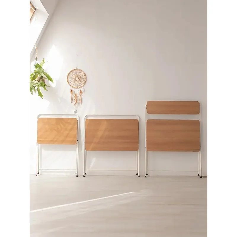 Folding computer desk home study office writing simple bedroom bedside table foldable office table wood desk