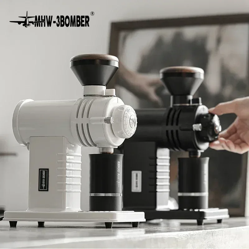 MHW-3BOMBER Adjustable Electric Coffee Grinder with 78mm Blade, Espresso Sieve, Measuring Cup, Coffee Bean Hopper