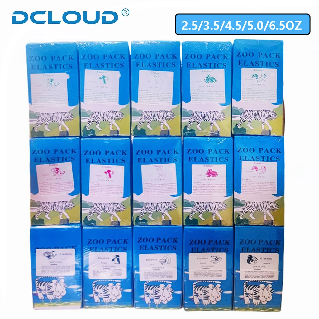 DCLOUD 5000 teile/schachtel Dental Kieferorthopädische Gummibänder Zoo Pack Gummibänder Hochwertige Latex Hosenträger Kraft 2,5/3,5/4,5/5,0/6,5 Unzen – Detail 4