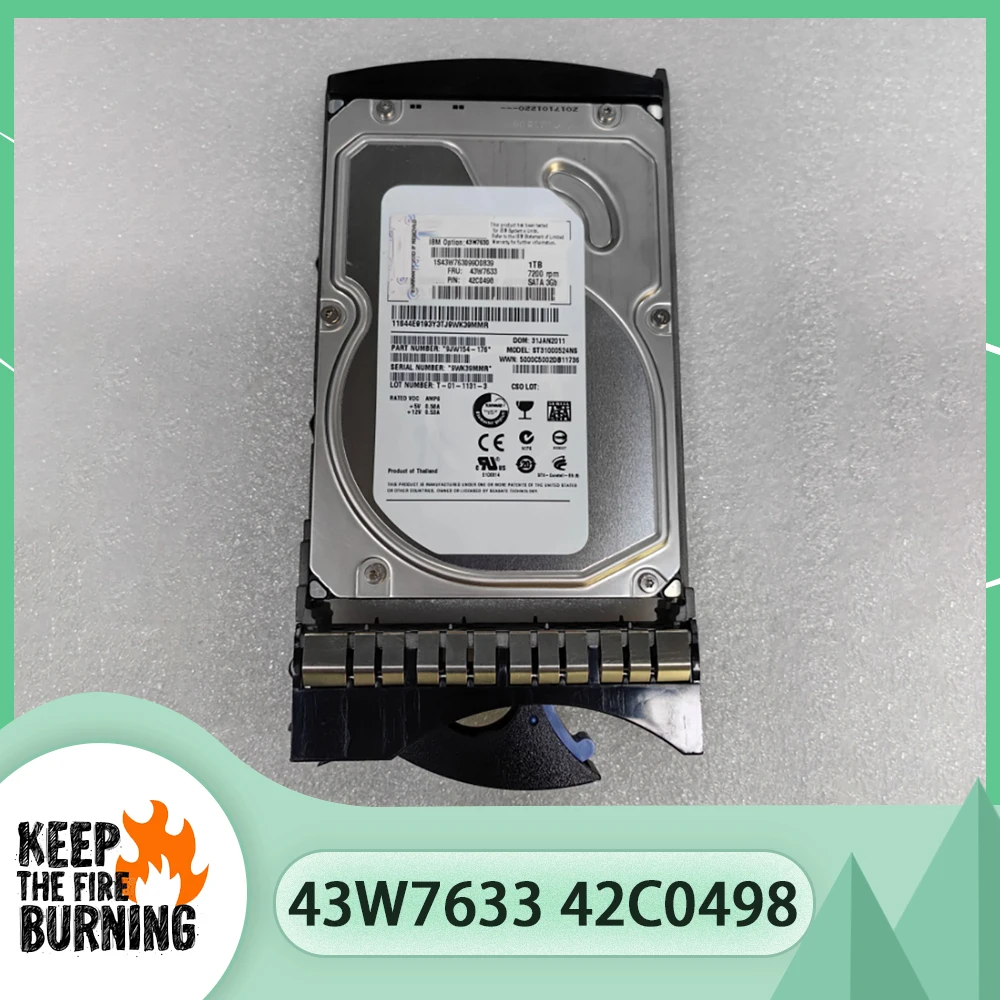 

For IBM 43W7633 42C0498 43W7630 HDD SATA-SAS 3.5'' 1TB DS3300 Storage Hard Disk