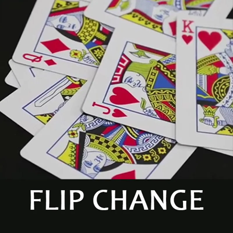 

Flip Change Magic Tricks Magician Close Up Illusions Gimmicks Mentalism Props Wrong Card Changes to Chosen Card Easy Poker Magia