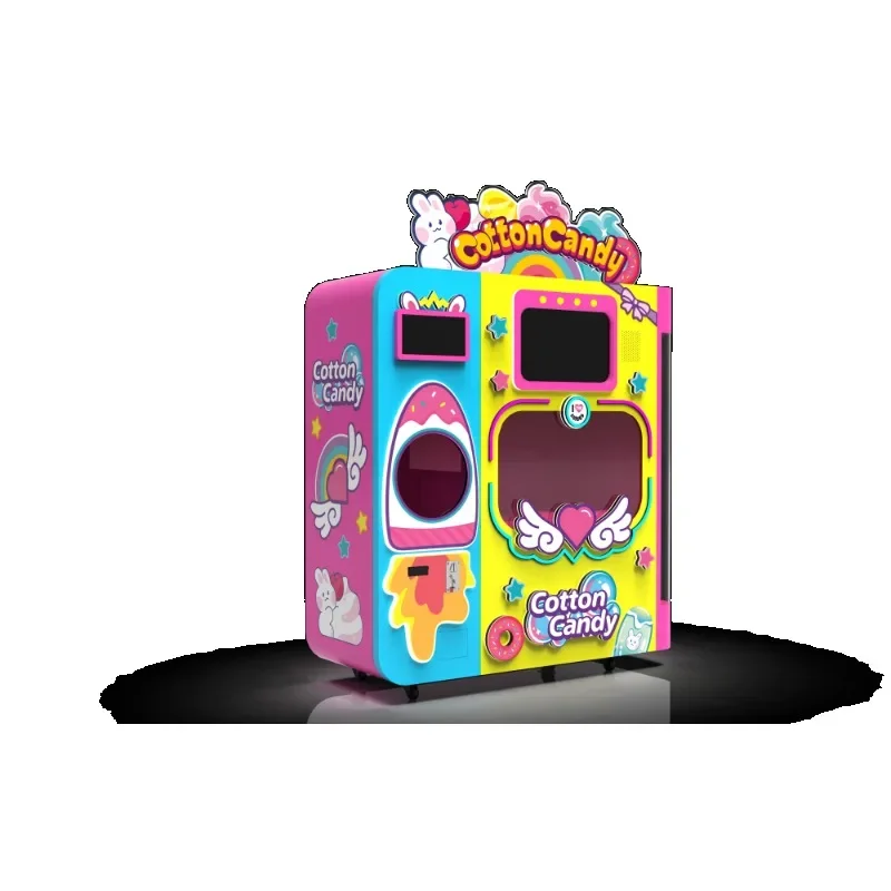 New Design Cotton Candy Machine With Sugar Selling Automatic Cotton Vending Machine