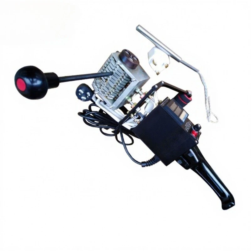 Handheld electric soldering iron with rotating numbered die for sequencing
