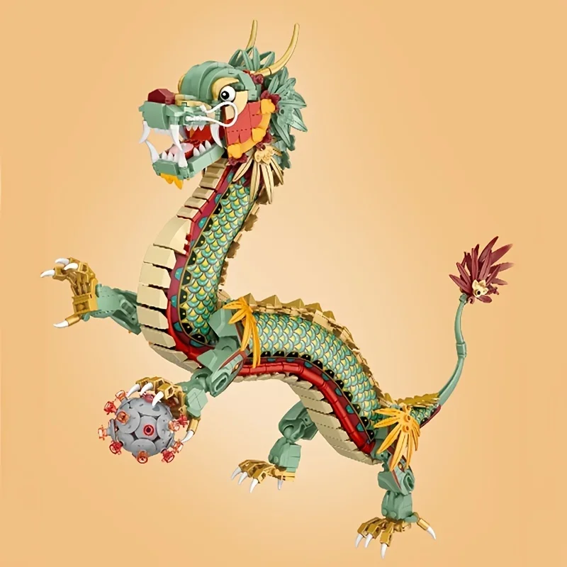 Chinese Dragon Mascot Mini Building Blocks