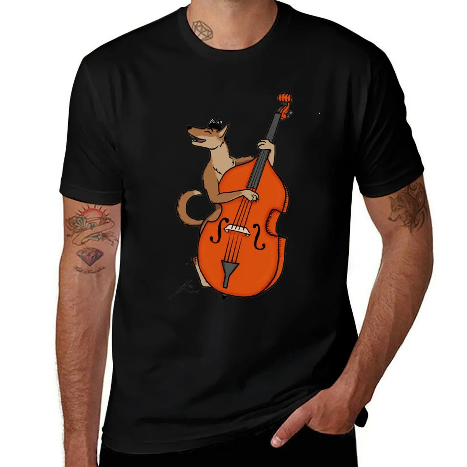 Ding, Rockabilly Bass T-Shirt custom t shirt new edition plain t shirts men