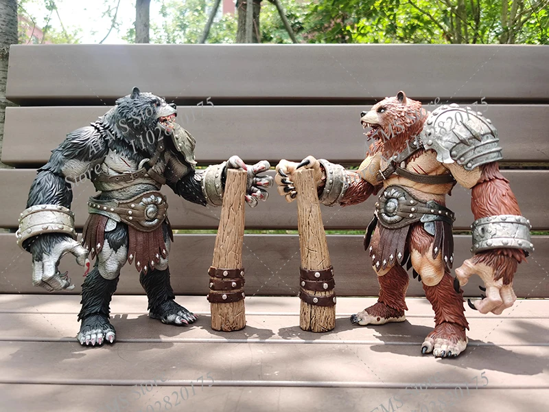 Memory TOYS 22cm Fantasy Ancient Warcraft Broken Claw Bear Warrior Druid For Soldier Action Figure Collection Hobbies