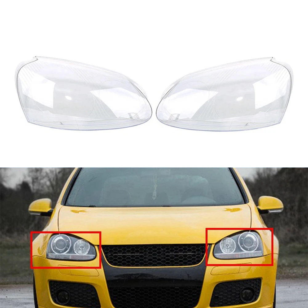 Car Right Headlight Shell Lamp Shade Transparent Lens Cover Headlight Cover for VW Golf 5 MK5 Jetta 2005-2009