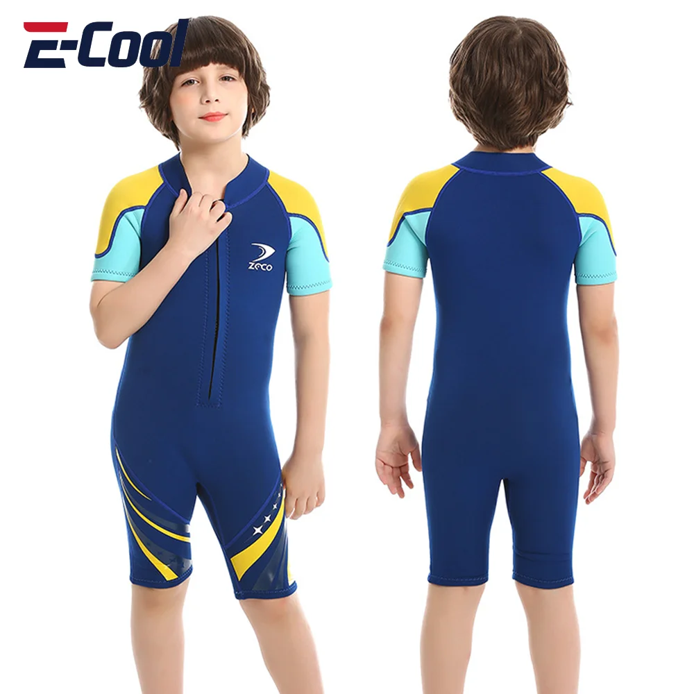 

Short Sleeve Kids Wetsuits 2.5mm Neoprene Children's Wetsuit for Boys Girls Swimming Diving Rash Guard Surfing