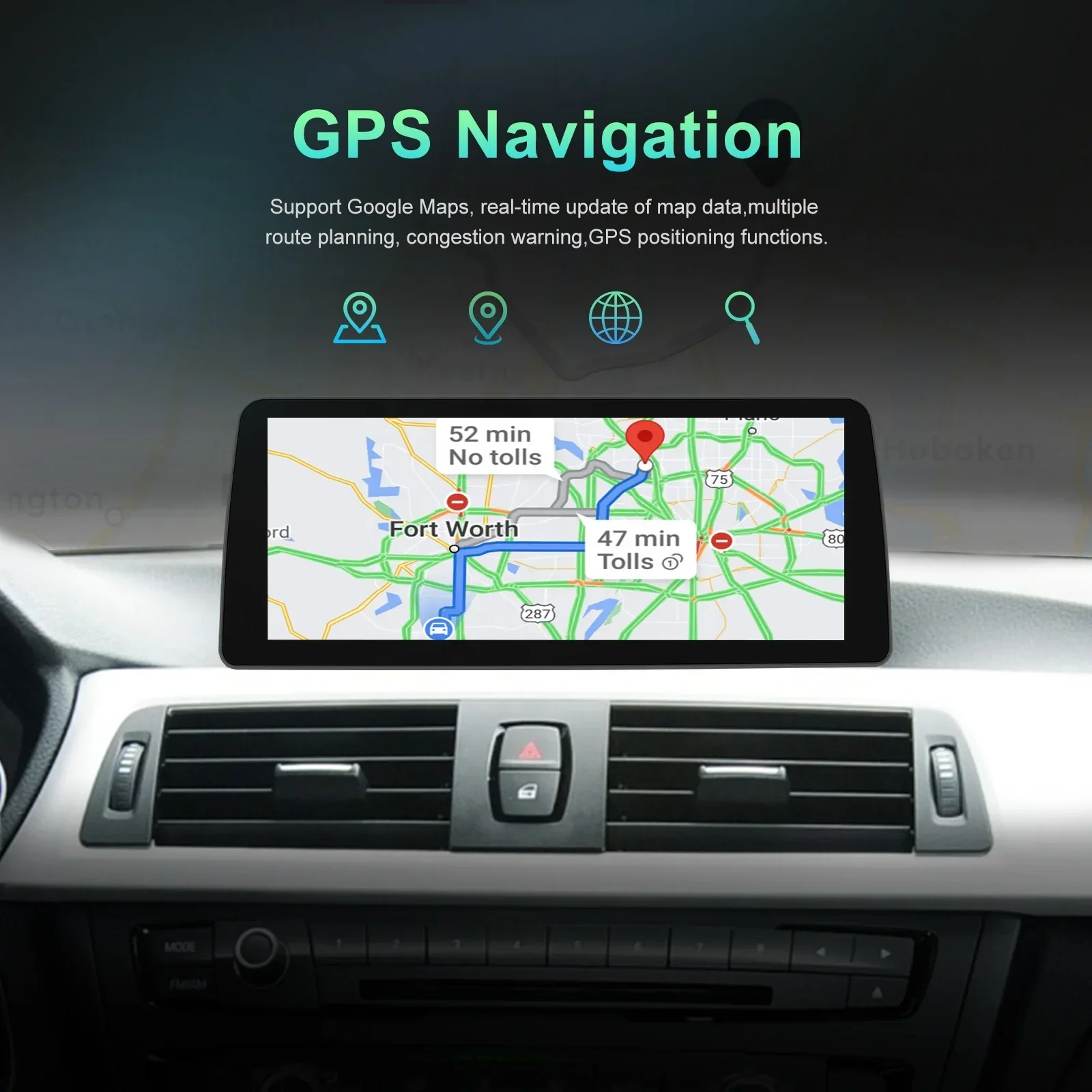 Podofo 8+128G Android Car Radio | 12.3'' CarPlay Android Auto GPS 4G for 1 Series F20 2013-16
