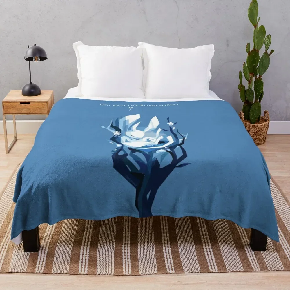 

Ori Sleeping - Ori and the Will of Wisps - In The Blind Forest Throw Blanket Thin Flannel Blankets