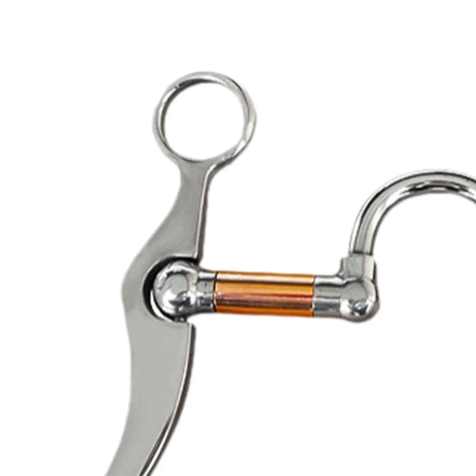 Snaffle Bit for Horse Copper Mouth Stainless Steel Full Cheek Equine Control Tool for Tack and Riding Equipment