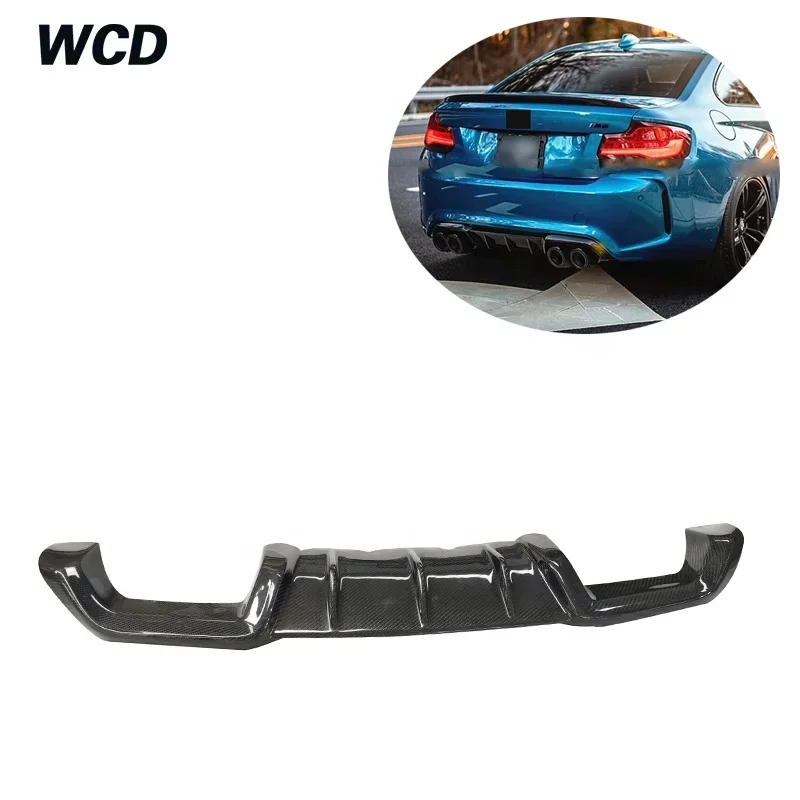 MP Style F87 M2 M2C Carbon Fiber Rear Bumper Lip Spoiler For BMW M2 F87 Rear Diffuser 2016+