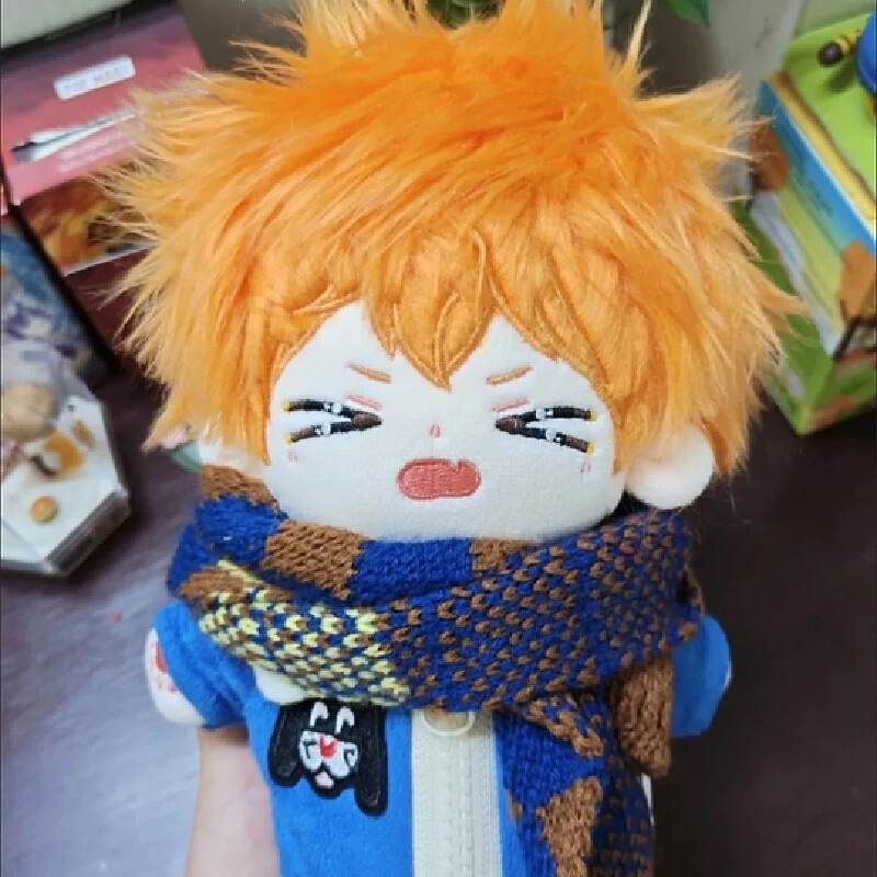 20 cm pluche Haikyuu!! Hinata Shoyo Katoenen Poppen Anime Haikyuu Poppen Leuke Verkleedpop Speelgoed Voor Kinderen Volwassenen Collectible Geschenken