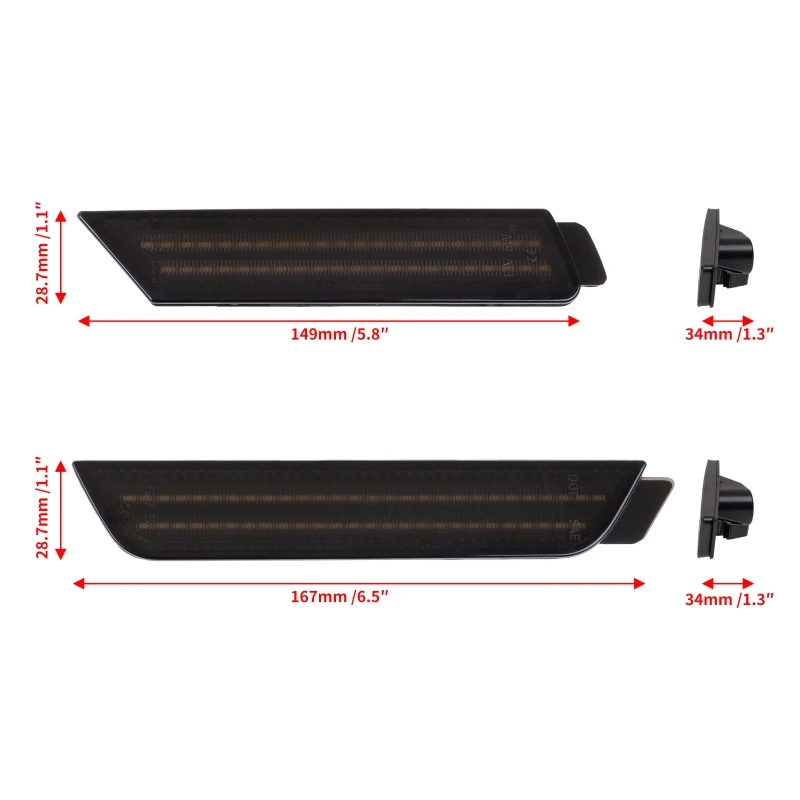 4Pcs Set Front Rear Led Side Marker Lights Dynamic Fender For CHEVROLET Camaro 2010-2015