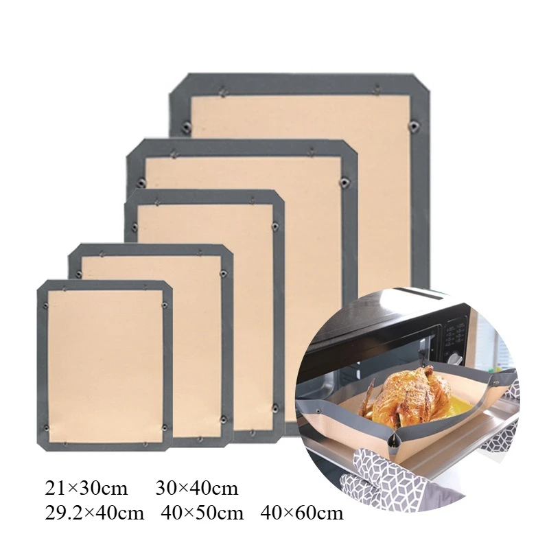 

2 in 1 Silicone Baking Mat Corner Clip Silicone Leak Proof Basket Silicone Baking Mat With Buttons Reusable Baking Sheet