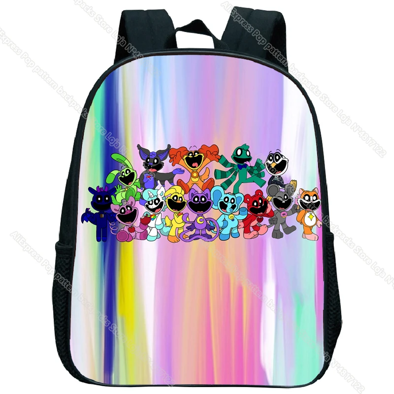 Smiling Critter Kindergarten Backpack Catnap Dogday Kids School Bag Anime Trend Bookbag Boy Girl Children Bagpack Travel Rucks