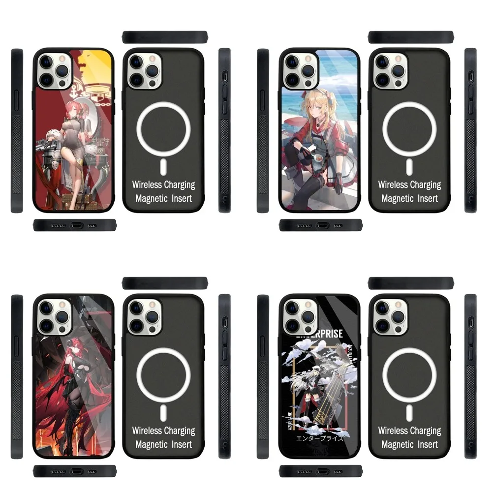 A-Azur Lane Game Phone Case Strong Magnetic For IPhone 15,14,13,Pro,Max,Plus,11,12,Mini For Magsafe Wireless Charging