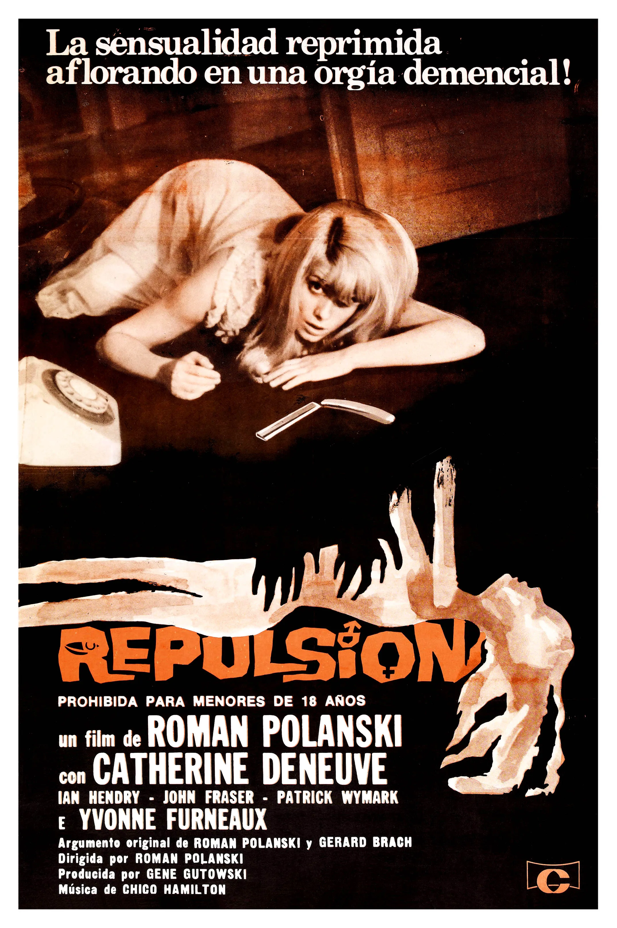 Movie Repulsion (1965) Wall Poster Wall Art Rome Decoration