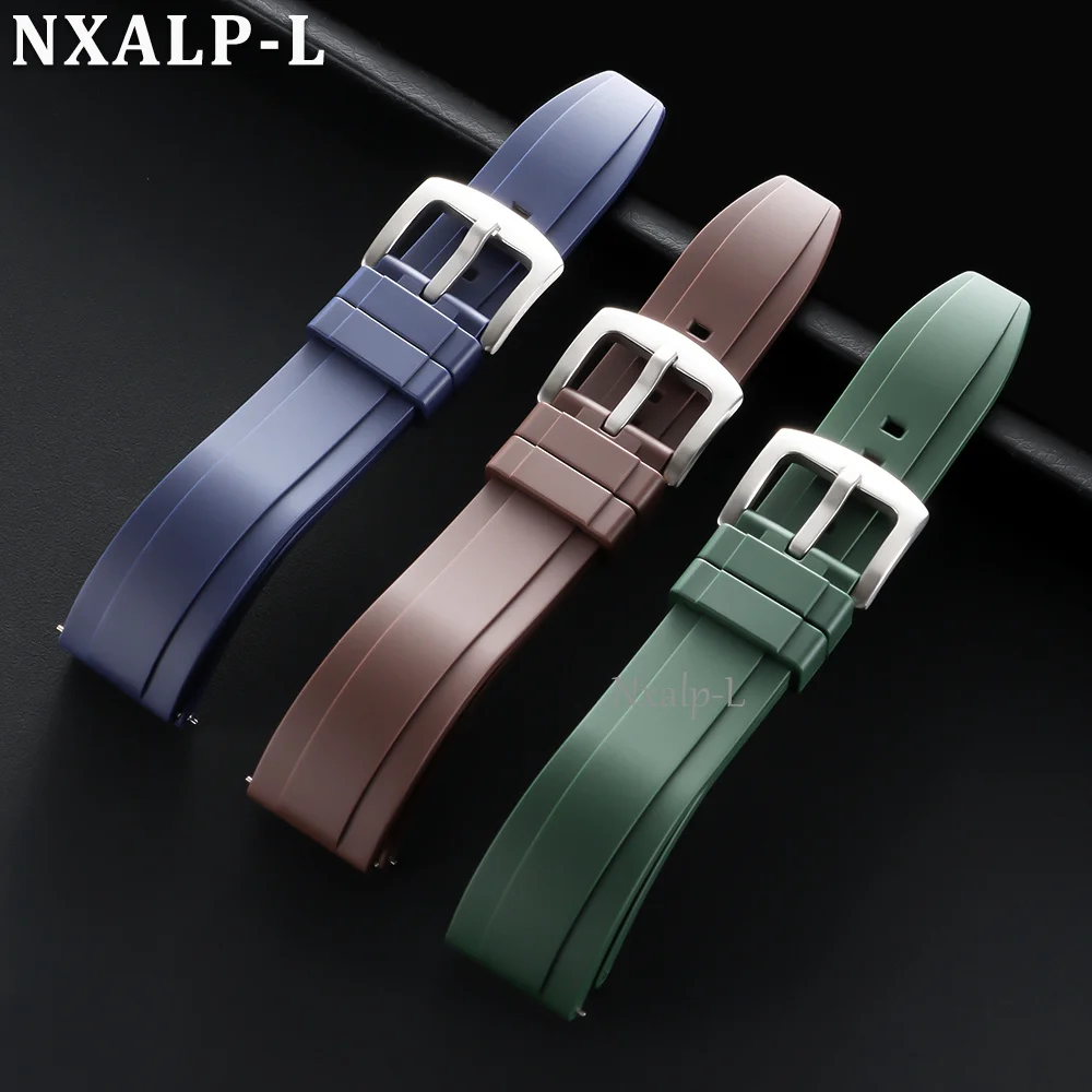 Premium Resin Watch Band 18mm 20mm 22mm Watrproof Sweatproof Elastomer Silicone Strap for Seiko for Rolex Bracelet Quick Release