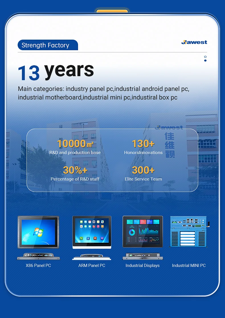 سطوع عالي مقاوم للماء Ip65 Hmi Linux Win Android 10.1 15 22 بوصة لوحة اللمس جزءا لا يتجزأ من الكمبيوتر الصناعي للتحكم الآلي