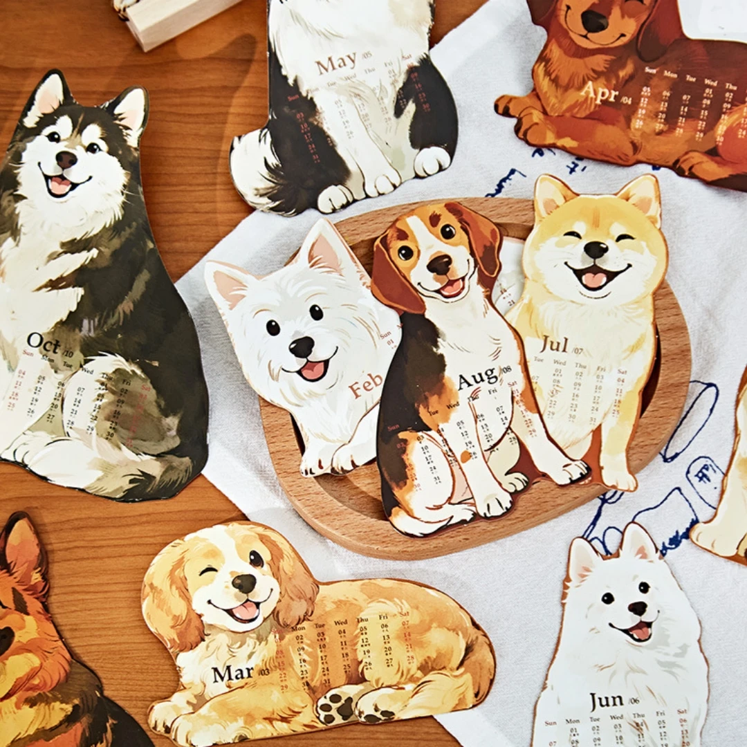 2026 لطيف القط الكلب ثلاثية الأبعاد التوضيح أجندة مكتبية /رزنامة مكتبية الجدول مخطط جدول الأعمال السنوي المنظم مذكرة ملاحظات مكتب المدرسة الجدول اليومي #3