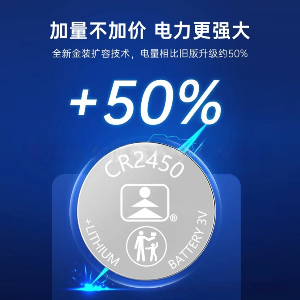 5-50PCS 3V CR2450 Lithium Button Battery CR 2450 DL2450 BR2450 LM2450 KCR5029 Coin Cell for Watch Calculator Toy Car Remote
