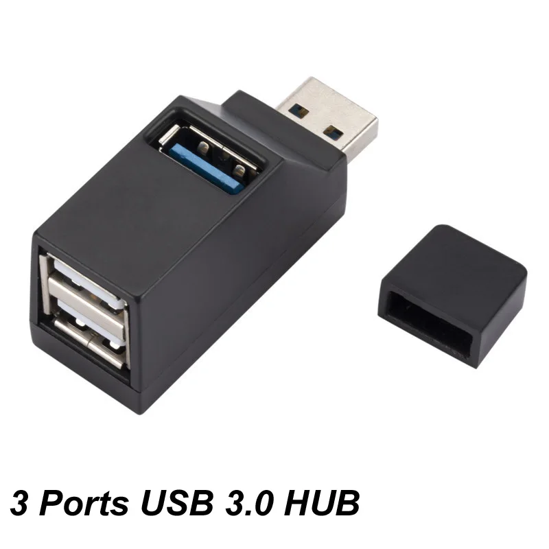 3 Ports USB HUB Adapter Extender suporrt USB3.0/2.0 with 5Gbps Hight Speed Data Transfer for PC Laptop Mouse Keyboard Hard disk