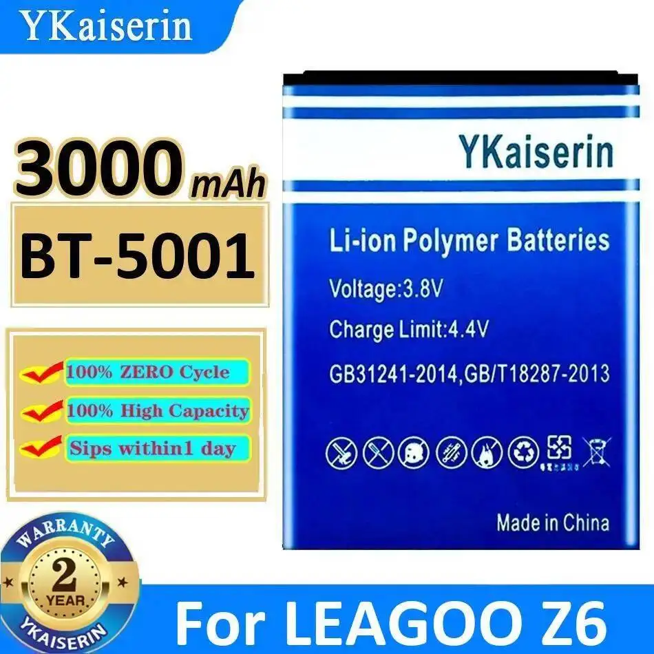 

High Performance Mobile Phone Battery For Leagoo Z6 High-Capacity BT-5001 3000Mah