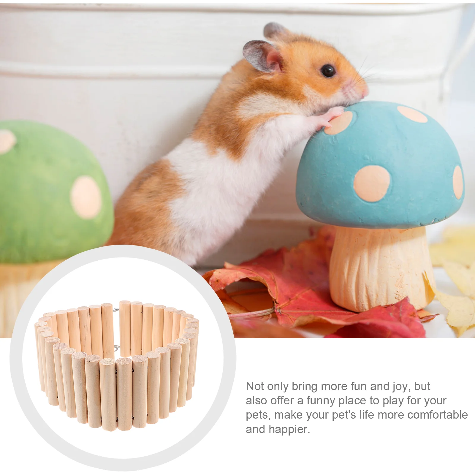 Wooden Climbing Ladder Hamster Resting Ladder Hamster Flexible Wooden Hamster Ladder Plaything Hamster Ladder Cage Movable Rest