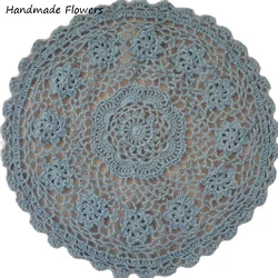 NEW cotton placemat Tea coaster kitchen Christmas flower Crochet table place mat cloth wedding Table decoration and accessories