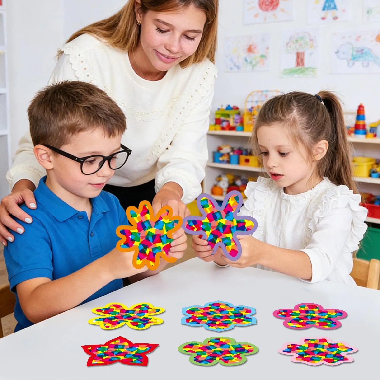 Set da taglio per carta Attività portatile Forniture artigianali Ornamento di carta Arte per ragazzo Ragazza Casa Finestra di vetro Festa di compleanno all'aperto