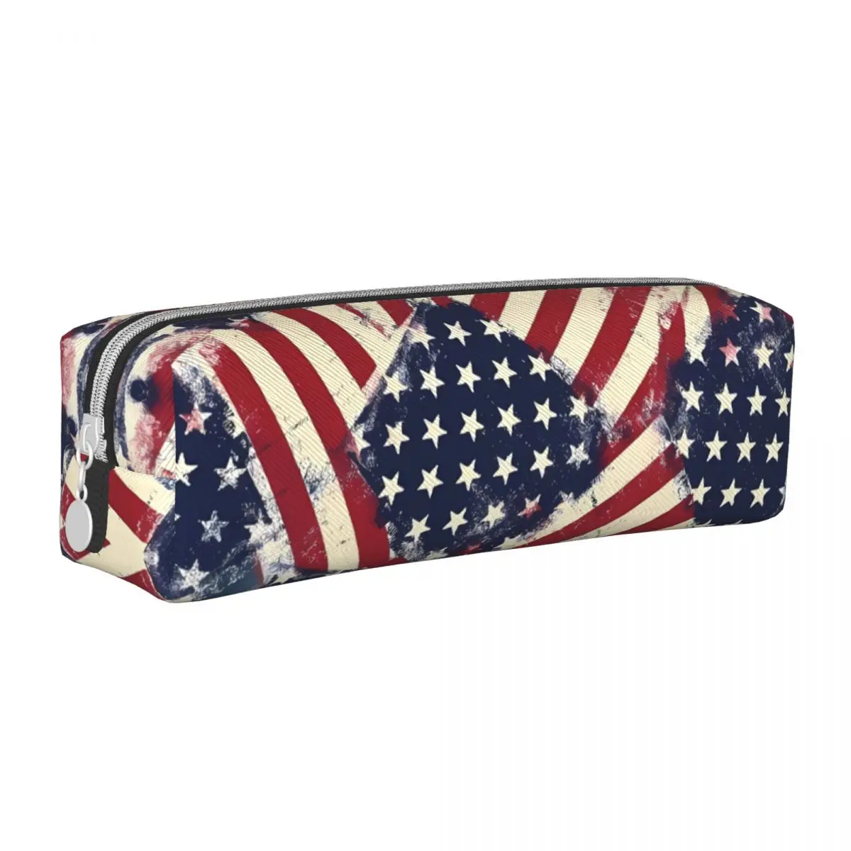 Newest USA National Flag Pencil Case 3D Print Casual Square Pencil Pouch Boy Girl Cool Portable School Pencil Cases Supplies