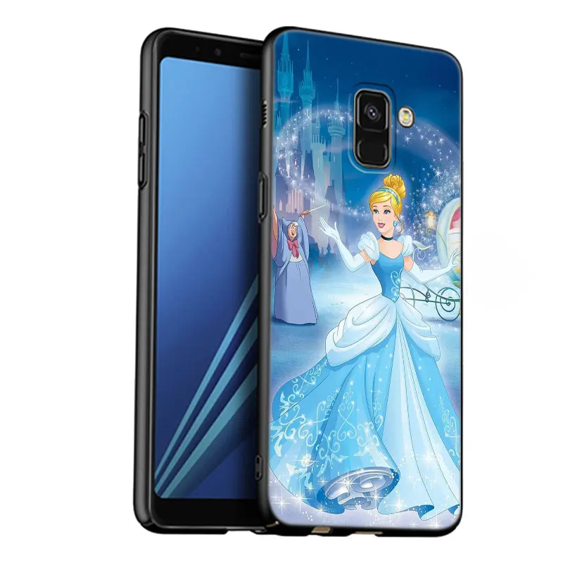 Princess Cinderella Girl Phone Case For Samsung Galaxy A01 A03 Core A04 E A02 A05 A10 A20 A21 A30 A50 S A6 A8 + A7 Black Cover