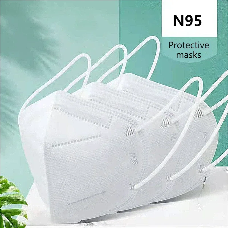 Mascarillas faciales N95, mascarilla protectora desechable, antipolvo, protección para la salud, prevención de polvo y gotas, diseño transpirable, 10 Uds.