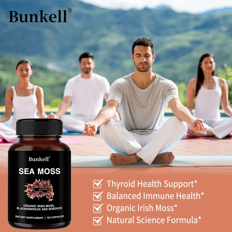 Organic Sea Moss Supplement - Supports Immune and Cellular Health, Digestion, Thyroid, High Potency, Vegan, Non-GMO