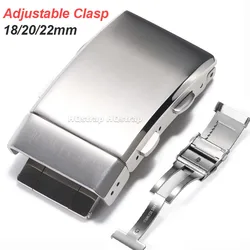 Watch Clasp 18mm 20mm 22mm Replacement Stainless Steel Deployment Watch Buckle High Quality Silver Folding Safety Clasps Button