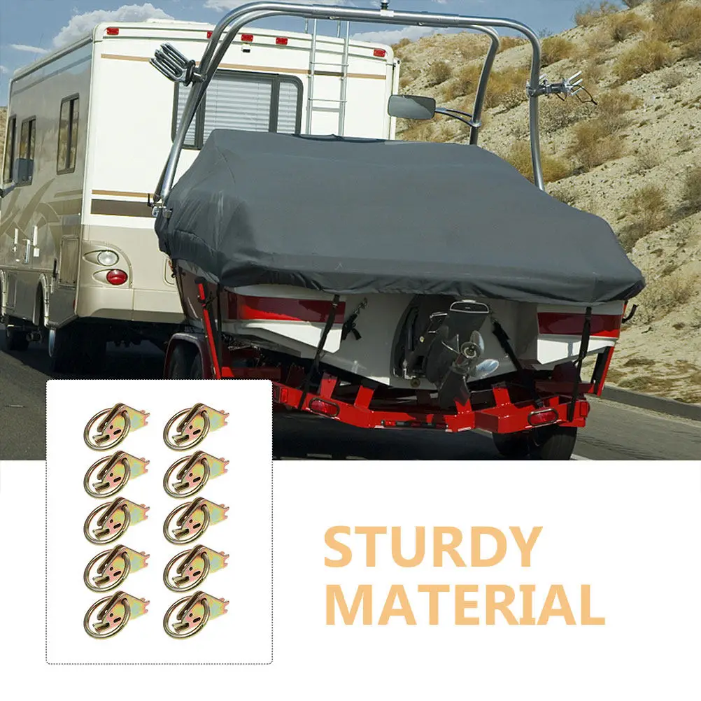 

6pcs Cargo Duty Tie Down Hooks for Cargo Anchor Truck Pickup E Rings Tie Down Anchor For Trailer Bed Anchors