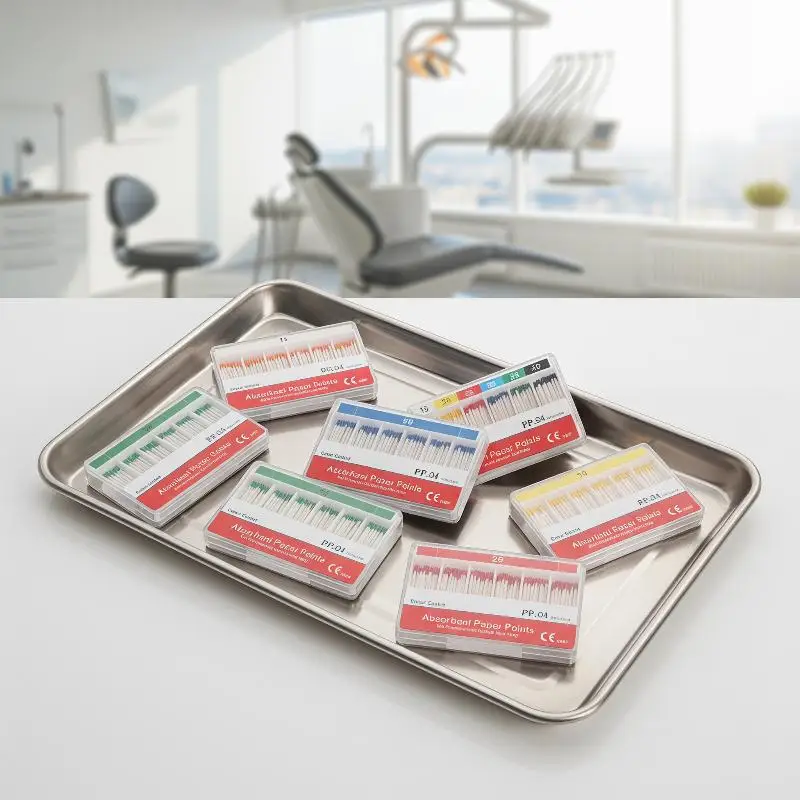 Dental Absorbent Paper Points Sterile 15 20 25 30 35 40 for Endodontic Treatment Efficiency