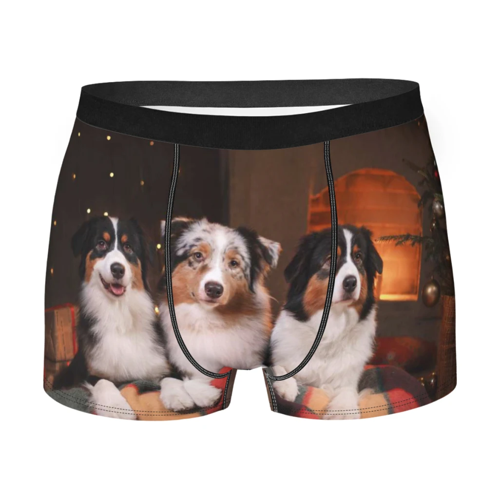 

Dog Breed Australian Shepherd Aussie Milk Silk Man Underwear Boxer Men Underpants Men's Panties Boxers Shorts