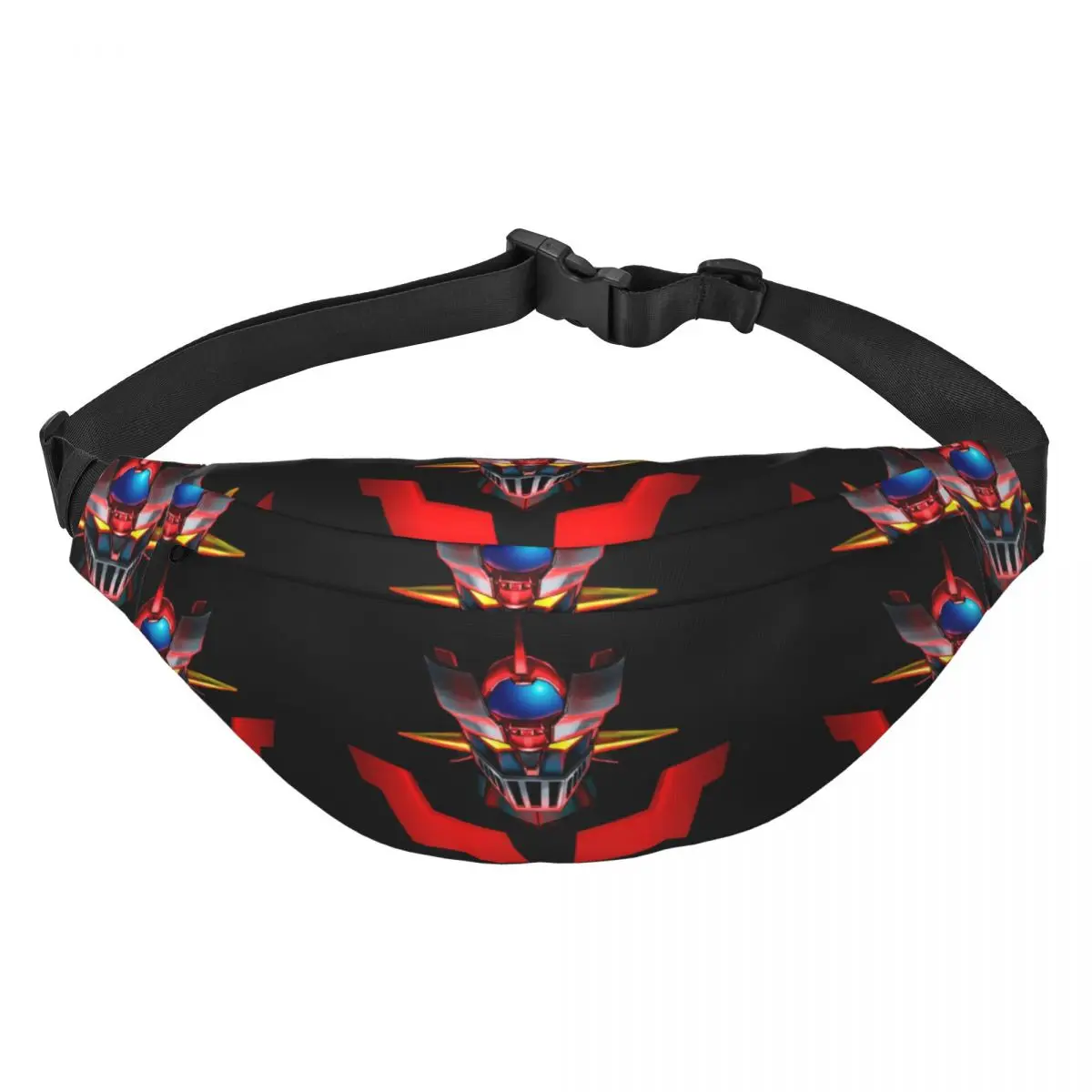 Mazinger Z Mad Robot Fanny Pack for Travel Hiking Women Men Grendizer Anime Manga Sling Crossbody Waist Bag Phone Money Pouch