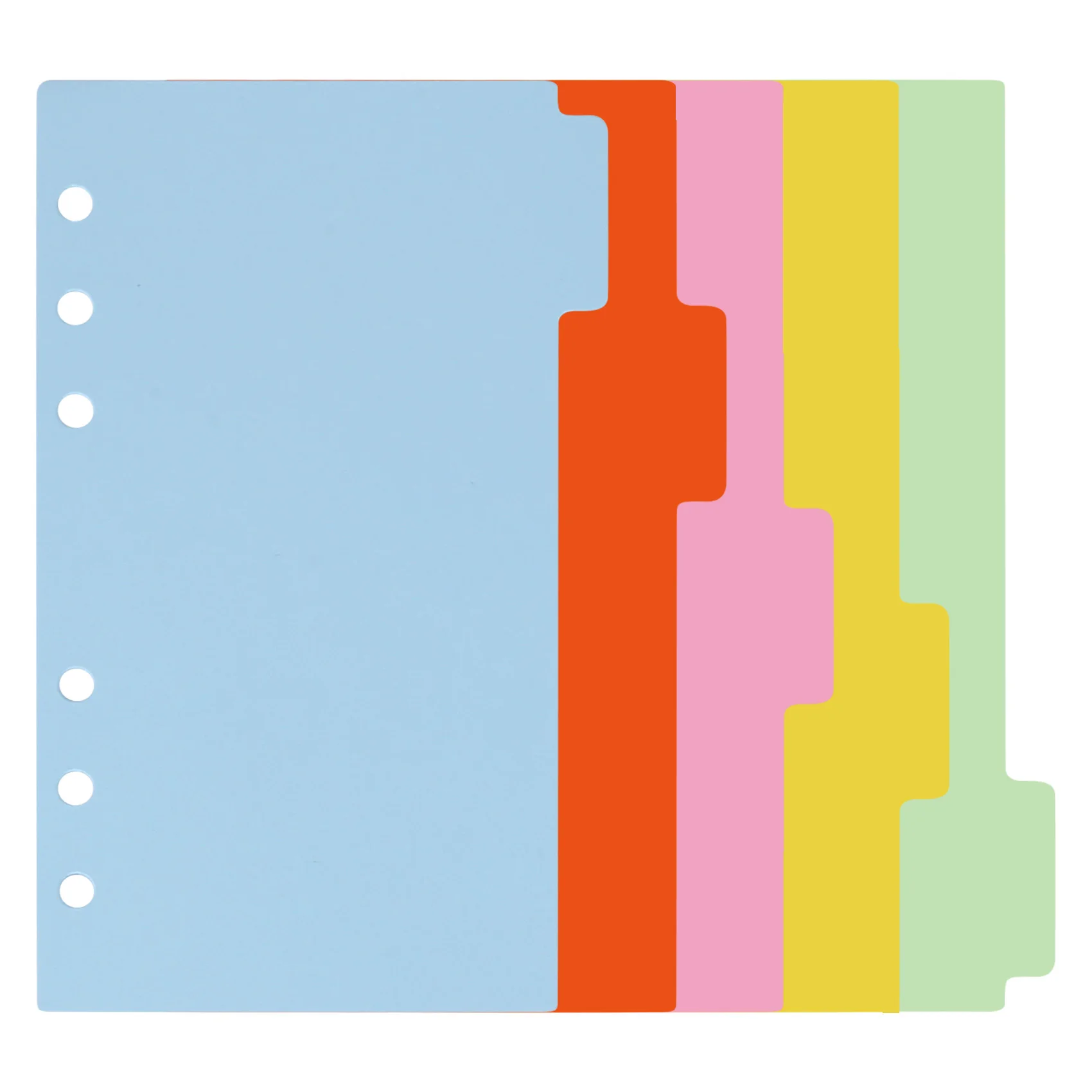 Upgraded 10 Sets A6 Subject Dividers Paper Sheet, Punched File Card Dividers,Tabbed Index Divider For Notebook Insert Planner