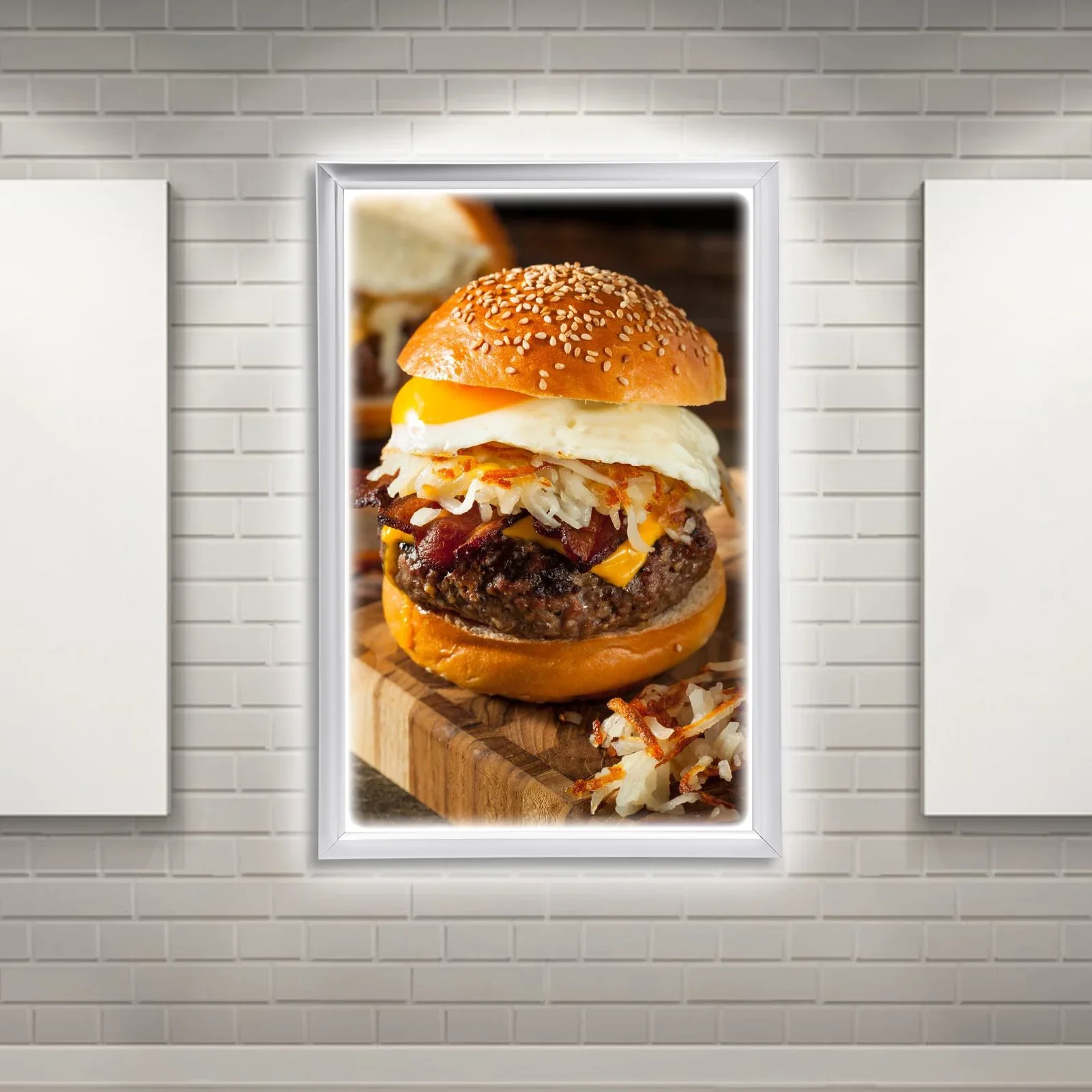 لوحة إضاءة LED للإعلانات مقاس 24 × 36 بوصة، صندوق إضاءة LED بإضاءة خلفية لملصق الفيلم، إطار صورة فني