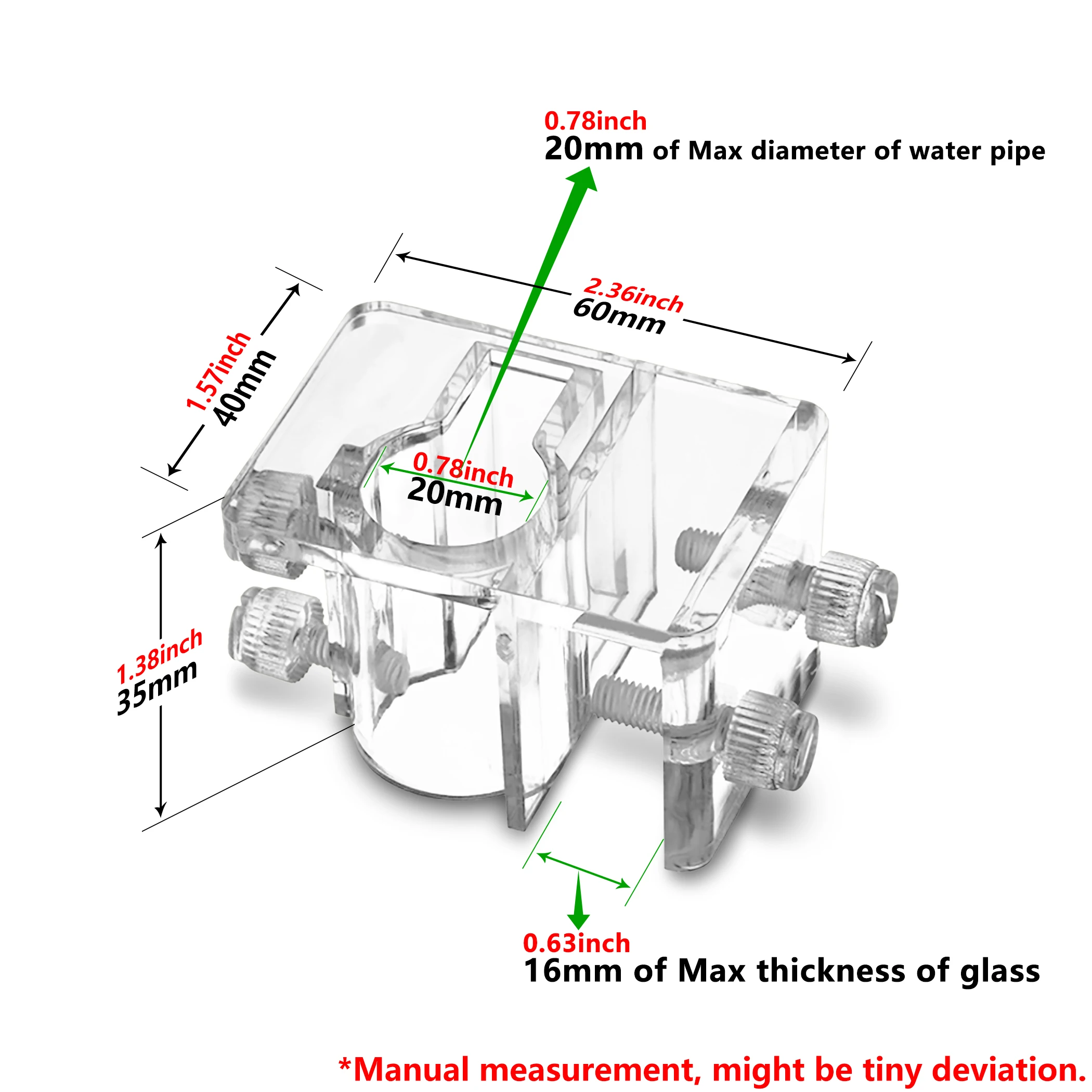 Aquarium Inflow Outflow Tube Holder Acrylic Fix Hose Water Pipe Mount Fish Tank Firmly Hold Fixing Clamp Aquarium Tool