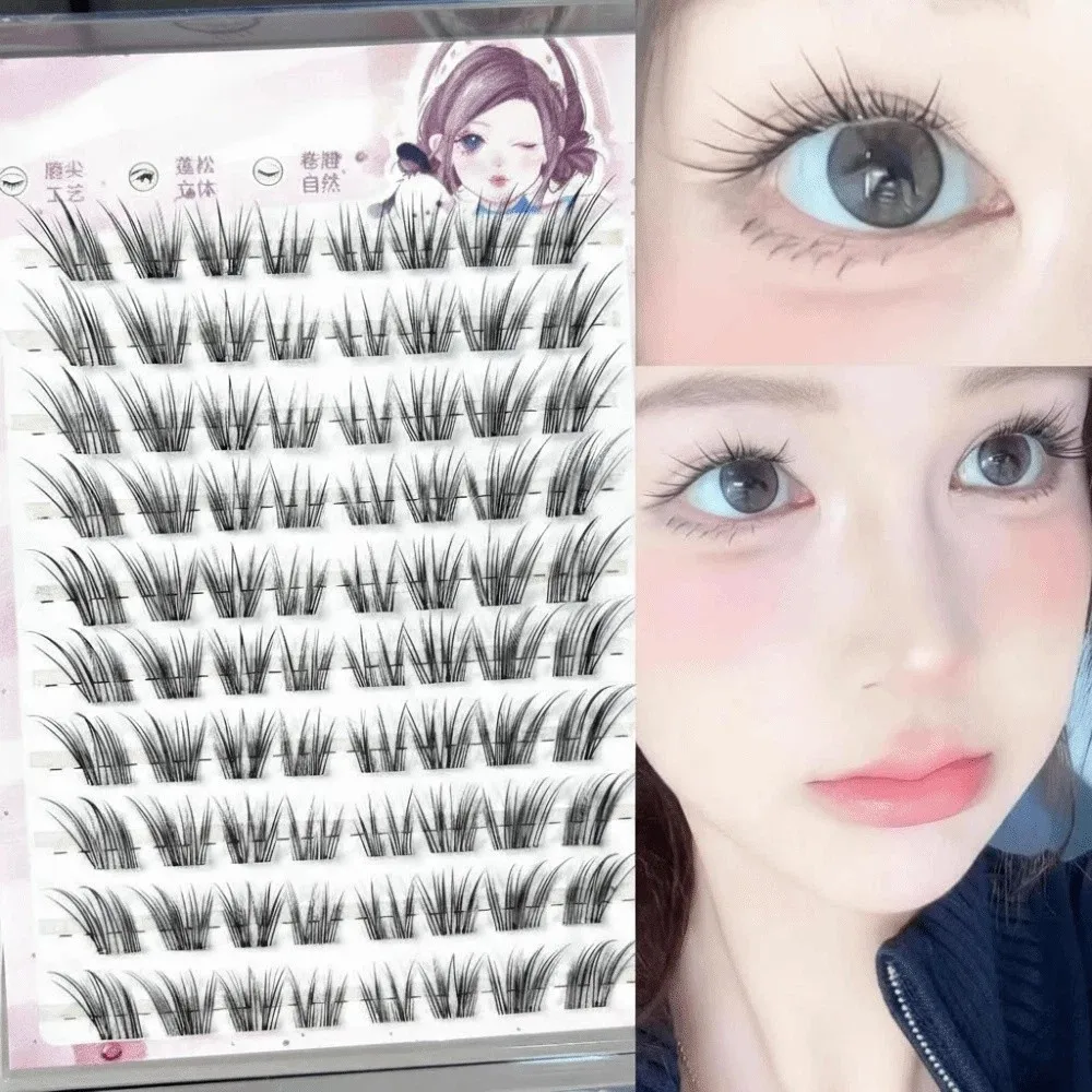 Faux cils entiers naturels longs faits à la main, sans cruauté, nouveau style chinois, outils de maquillage pour les yeux, extension de cils