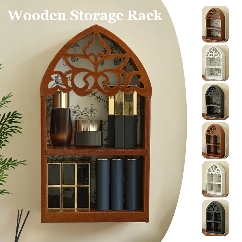 

Stylish Wooden Multi-Tier Wall Shelf Space-Saving Storage & Display Organizer for Home Decor, Bedroom Crafts Living Room
