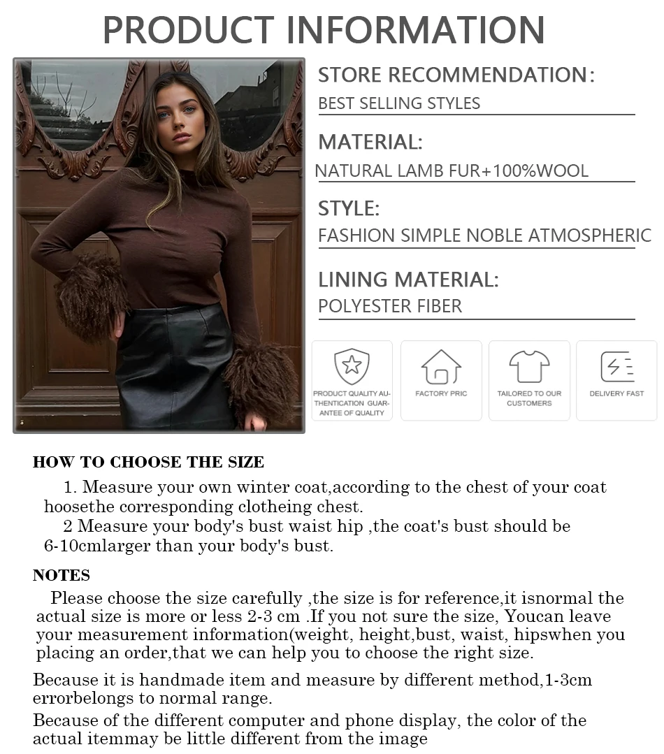 탈부착 가능한 양털 소매 손목 커프스 (여성용) 정품 몽골리안 퍼 트림 화이트 퍼 소매 커프스 고품질 따뜻한 퍼 커프스