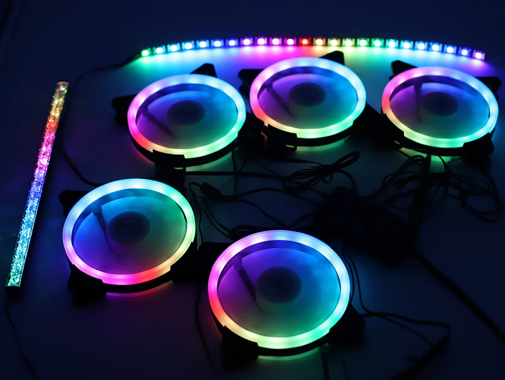 120mm Computer Cooling Fan PC RGB Case Fans Cooler ARGB RGB 5V 3PIN Mute Silent Radiator 6Pin Synchronization Ventilador