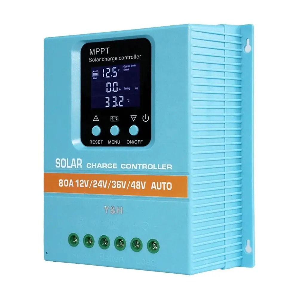 MPPT 6080A Solar Charge Controller Compatible with 12V 24V 36V 48V Battery Systems for RV and Solar Power Management